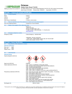 Octanes Safety Data Sheet SDS P6239