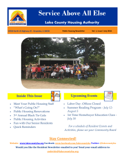 Service Above All Else - Lake County Housing Authority
