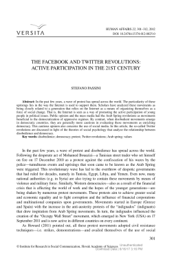 the facebook and twitter revolutions: active participation