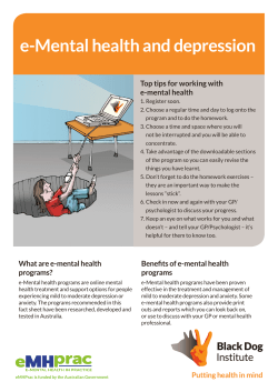 e-Mental health and depression