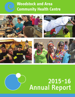 2015-16 Annual Report - Woodstock and Area Community Health