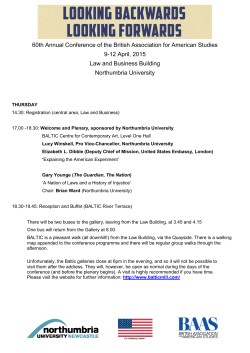 Conference programme - Northumbria University