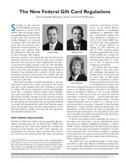 The New Federal Gift Card Regulations