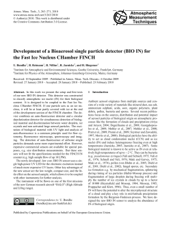 Development of a Bioaerosol single particle detector (BIO IN) for the