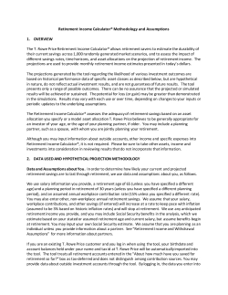 Methodology and Assumptions