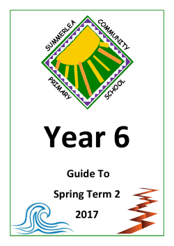 Guide To Spring Term 2 2017