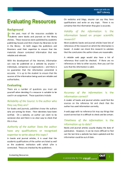 Evaluating Resources