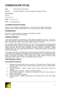 curriculum vitae - Black Wattle Archaeology