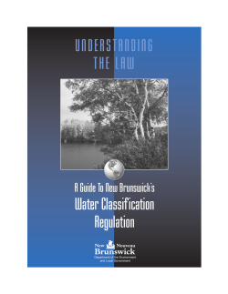 A Guide to New Brunswick`s Water