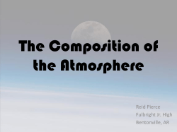 The Composition of the Atmosphere