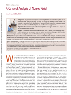 A Concept Analysis of Nurses` Grief