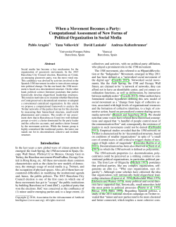 When a Movement Becomes a Party: Computational Assessment of