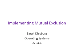Implementing Mutual Exclusion