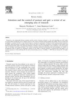 Attention and the control of posture and gait: a