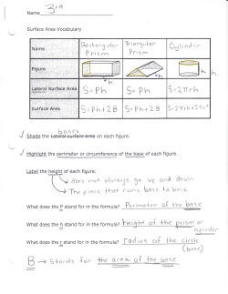 Surface Area of Prisms and Cylinders Notes