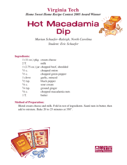2005 Recipes - Virginia Tech