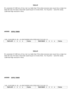 TOSS-UP It`s comprised of 7000 tons of iron, but is so