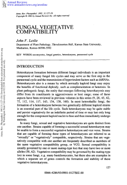 Fungal Vegetative Compatibility