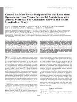 Central Fat Mass Versus Peripheral Fat and Lean Mass: Opposite