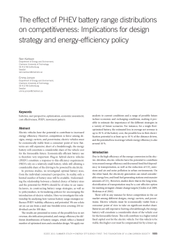 The effect of PhEV battery range distributions on competitiveness