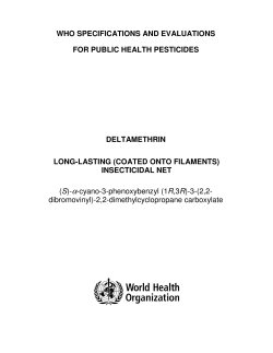Deltamethrin long-lasting (coated) insecticidal net