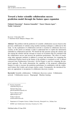 Toward a better scientific collaboration success