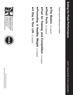 Eating for Peak Performance