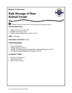 Safe Storage of Raw Animal Foods