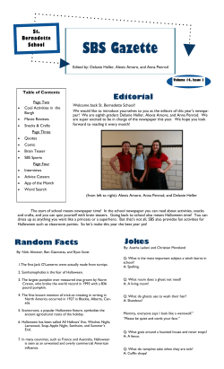 SBS Gazette - St. Bernadette Catholic School