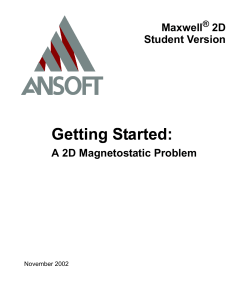 Maxwell SV Getting Started: A 2D Magnetostatic Problem