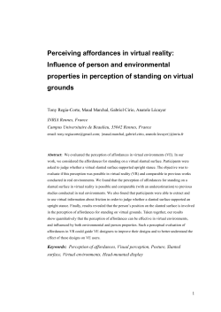 Perceiving affordances in virtual reality: Influence of person