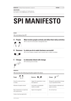 SPI Manifesto