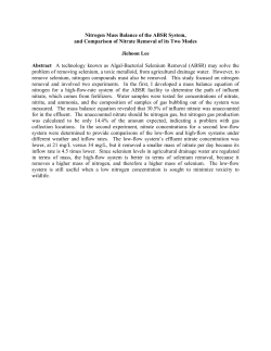 Nitrogen Mass Balance of the ABSR System, and Comparison of
