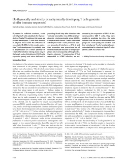 Do thymically and strictly extrathymically developing T cells