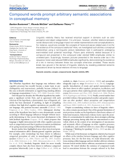 Compound words prompt arbitrary semantic associations in