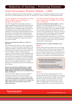 Reduction of earnings - Northumberland County Council