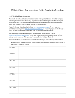 AP United States Government and Politics Constitution Breakdown