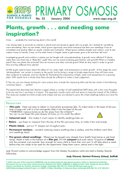 primary osmosis - Science and Plants for Schools