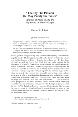 That by His Passion He May Purify the Water