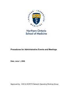 Procedures for Administrative Events and Meetings