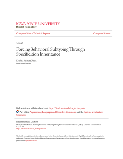 Forcing Behavioral Subtyping Through Specification Inheritance