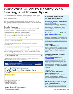 Survivor`s Guide to Healthy Web Surfing and Phone Apps