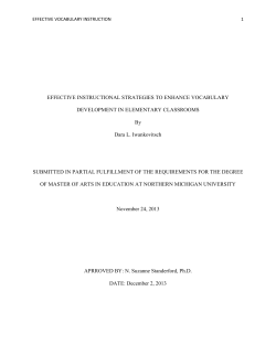 EFFECTIVE INSTRUCTIONAL STRATEGIES TO ENHANCE