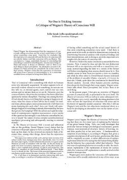 No One is Tricking Anyone: A Critique of Wegner`s