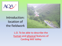 Introduction: location of the fieldwork