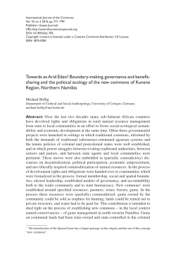 Towards an Arid Eden? - International Journal of the Commons