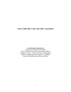 Street, Sidewalk, Curb, and Alley Assessment