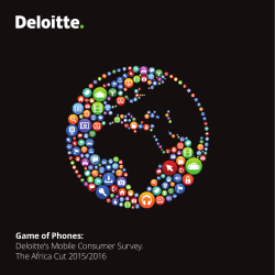 Game of Phones: Deloitte`s Mobile Consumer Survey. The Africa Cut