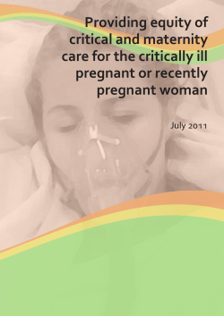 Providing equity of critical and maternity care for the