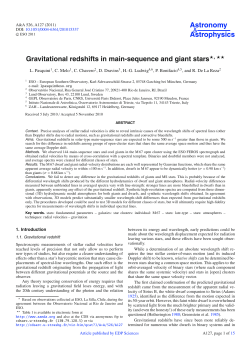 Gravitational redshifts in main